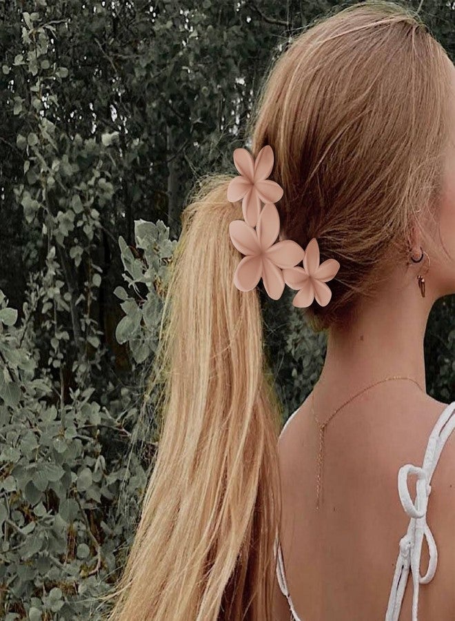 Canitor Flower Claw Clips for Women Hair Clips for Thick Thin Hair Hawaiian Plumeria Flower Clip Cute Summer Beach Hair Accessories Preppy Teen Girl Gifts Trendy Stuff - Image 4